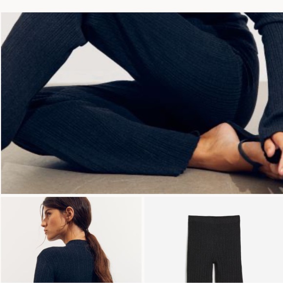H&M Rib Knit Flare Trousers - Picture 4 of 5